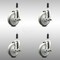 Service Caster 5 Inch 316SS Gray Poly Swivel 7/8 Inch Expanding Stem Caster Set Brake SCC SCC-SS316EX20S514-PPUB-TLB-78-4 - alternate 1